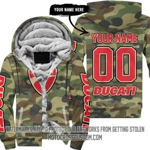 Camo Ducati - Fleece Zip Hoodie