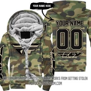 Camo Fly Racing - Fleece Zip Hoodie