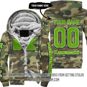 Camo Kawasaki - Fleece Zip Hoodie