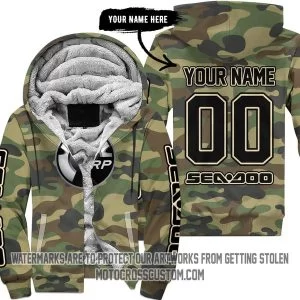 Camo Sea Doo - Fleece Zip Hoodie