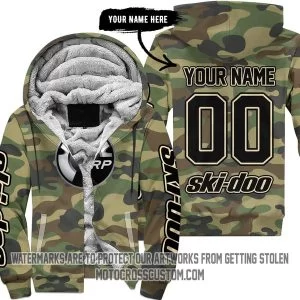 Camo Ski Doo - Fleece Zip Hoodie