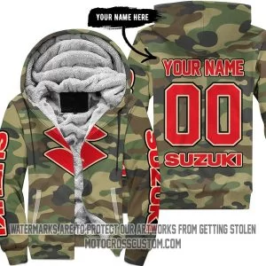 Camo Suzuki - Fleece Zip Hoodie