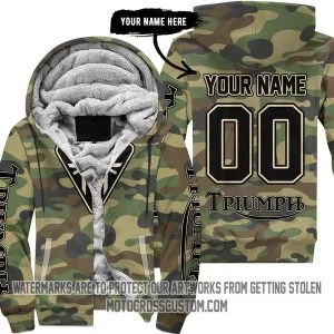 Camo Triumph - Fleece Zip Hoodie