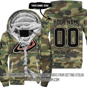 Camo Troy Lee Design - Fleece Zip Hoodie