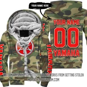 Camo Yahama Red - Fleece Zip Hoodie
