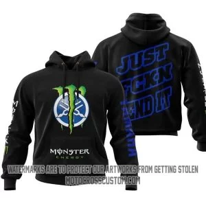 Just Fkcn Send It Monster Energy Blue Yahama Black V1