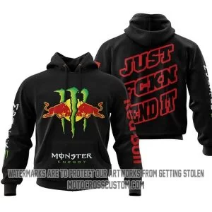 Just Fkcn Send It Monster Energy Red Bull Black V1