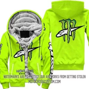 Just Fkcn Send It Monster Energy Alpinestars Neon  - Fleece Zip Hoodie
