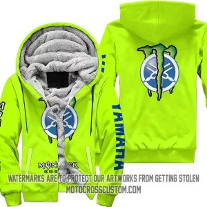 Just Fkcn Send It Monster Energy Blue Yahama Neon  - Fleece Zip Hoodie