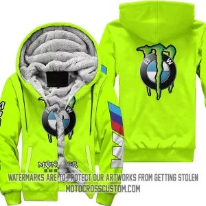 Just Fkcn Send It Monster Energy BMW Neon  - Fleece Zip Hoodie