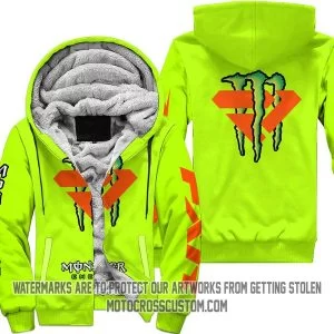 Just Fkcn Send It Monster Energy FXR Neon - Fleece Zip Hoodie