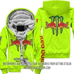 Just Fkcn Send It Monster Energy Red Bull Neon  - Fleece Zip Hoodie