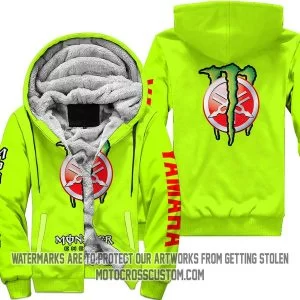 Just Fkcn Send It Monster Energy Red Yamaha Neon  - Fleece Zip Hoodie