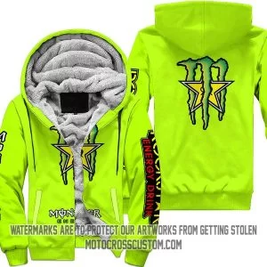 Just Fkcn Send It Monster Energy Rockstar Neon - Fleece Zip Hoodie